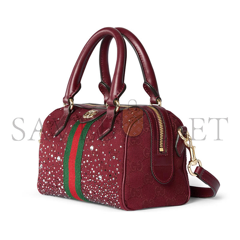 GUCCI OPHIDIA CRYSTALS SMALL BOSTON BAG 841294 (21*13*11cm)